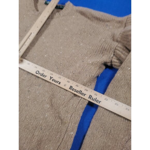 Lauren Ralph Lauren Women's Wool Blend Ruffled Pullover Beige Sweater Size XL - Picture 7 of 15